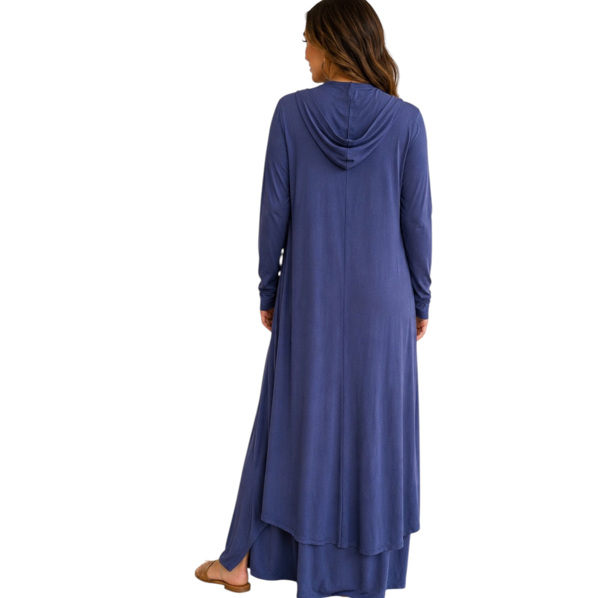 Trisha Long Sleeve Hooded Maxi Cardigan