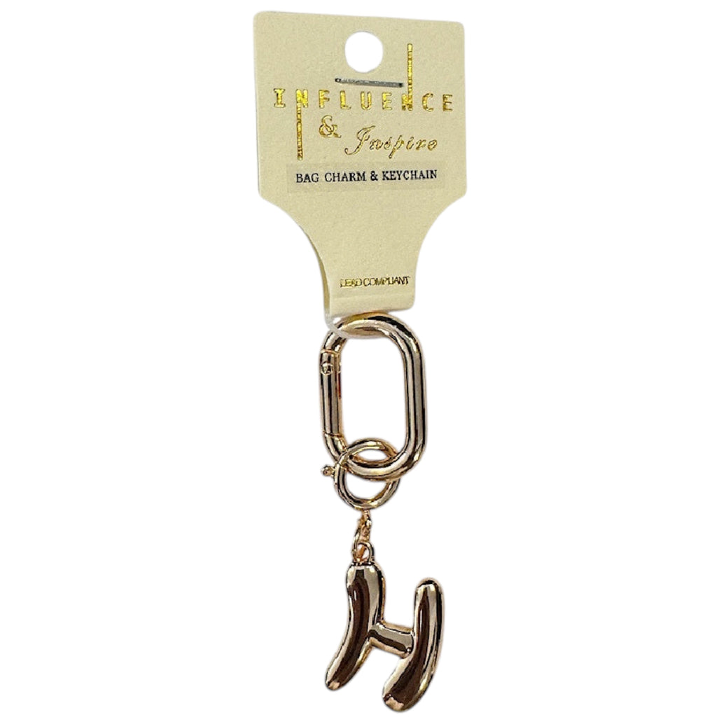 Initial Chain Charm Gold 3 inch