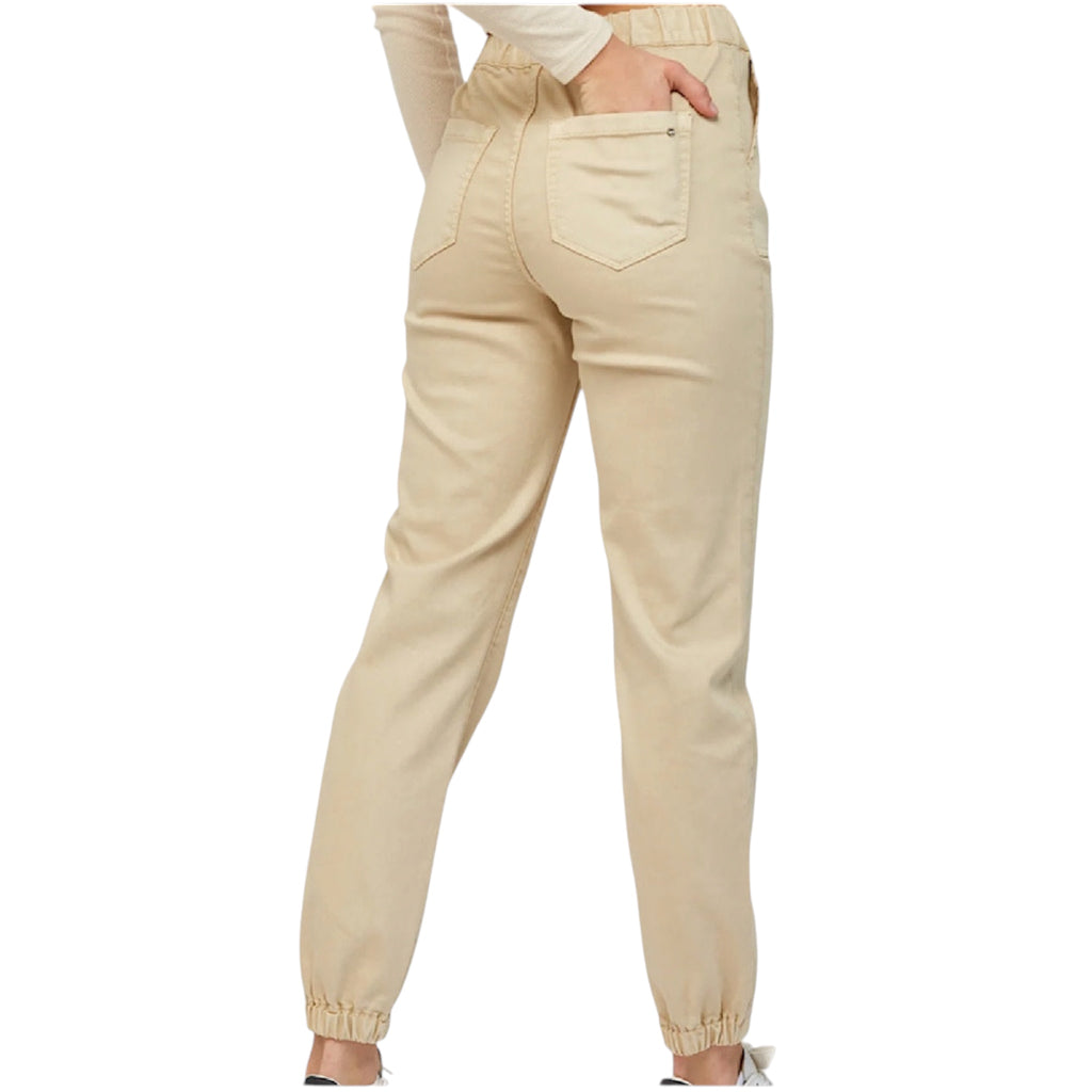MICA MDP-G3164AM Almond Milk High Rise Jogger Crop