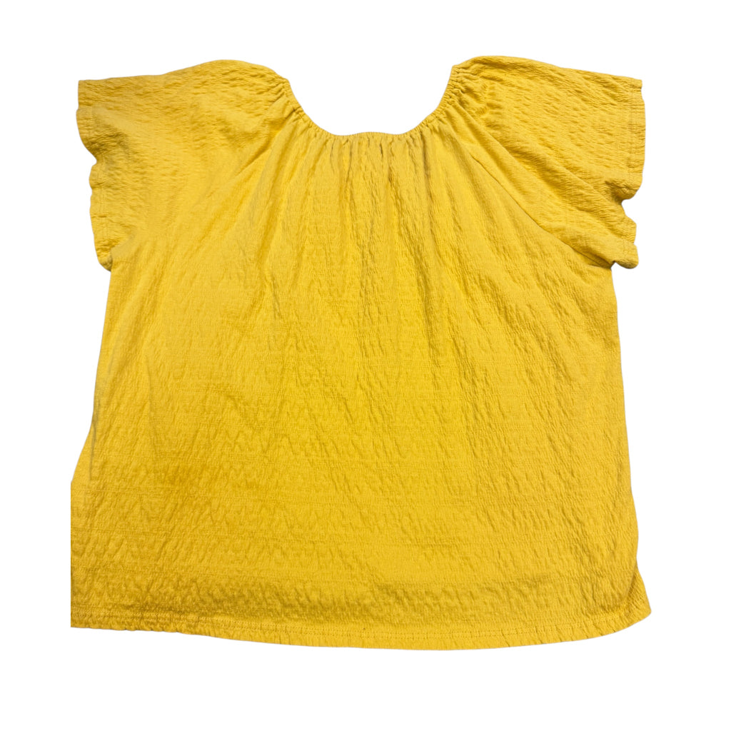 Wonderly Yellow Off Shoulder Textured Blouse Size Petite Small-RF