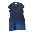 LOFT Black Ultra Soft 1/4 Button Collared Dress Size Large-RF