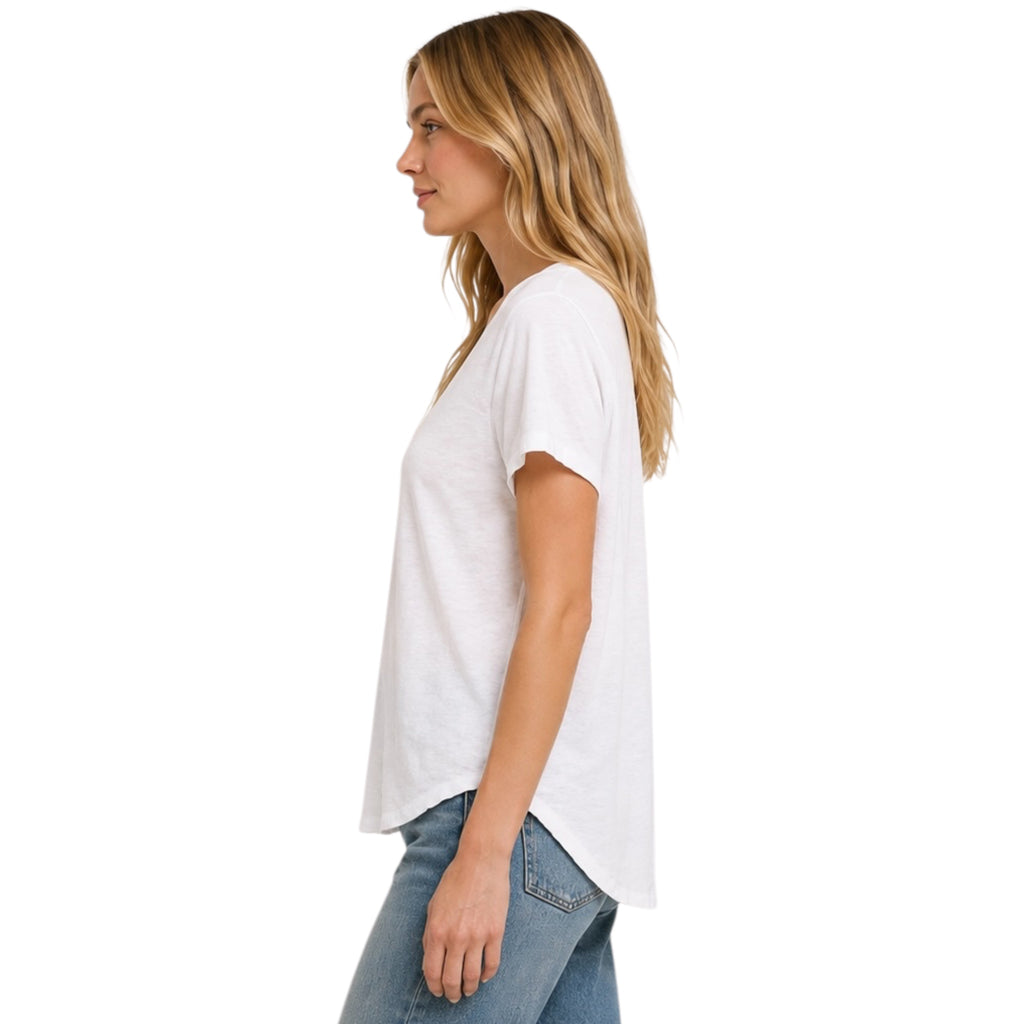 Z Supply Asher V-Neck Tee White