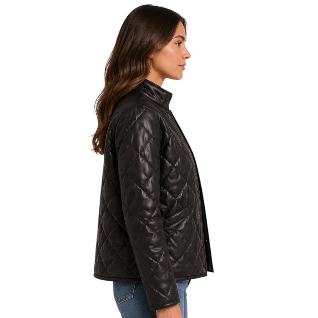 Z Supply Heritage Faux Leather Jacket Black