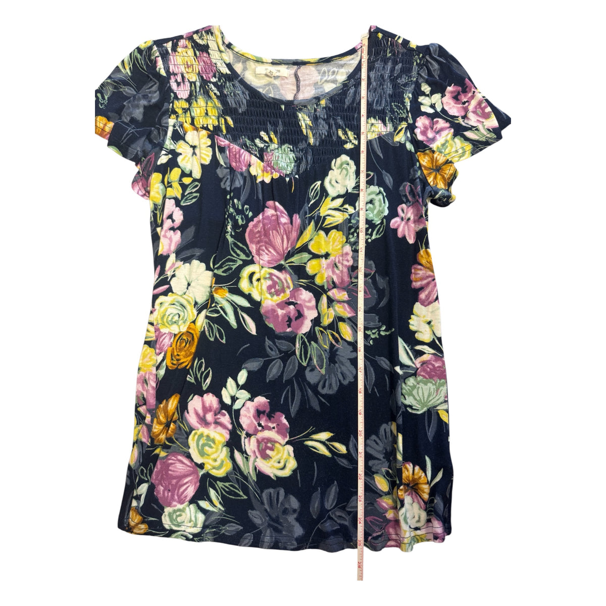 Maurices Dark Navy Floral Top Size XS - RF