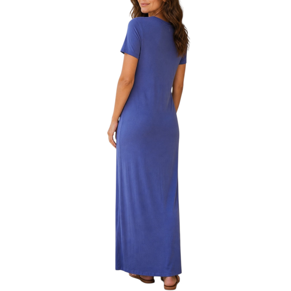 Addy V-Neck Dress with Side Slits & Pockets
