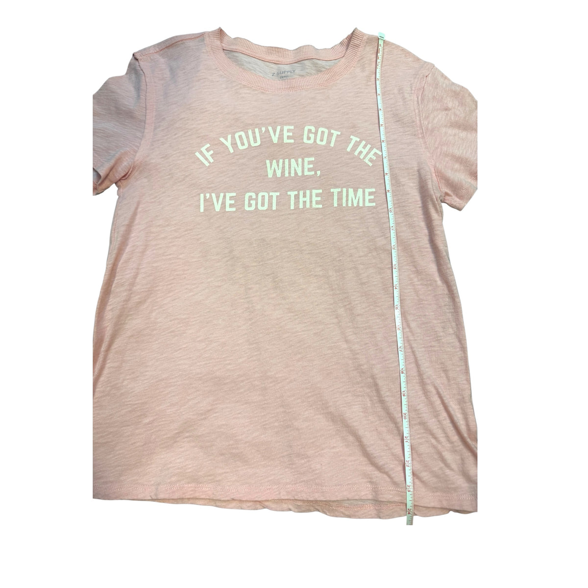 Light Pink Z Supply Wine Tee Size S -RF