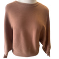 Cupio Golden Brown Ribbed Long Sleeve Sweater Size S - RF