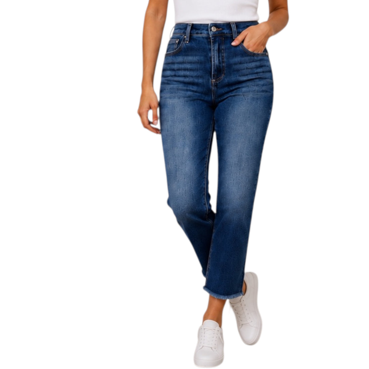 J21 JVP1001 High Rise Crop Straight Jeans