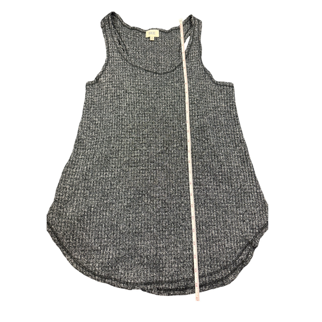 BKE Black Mineral Wash Raw Hem Tank Top Size M-RF