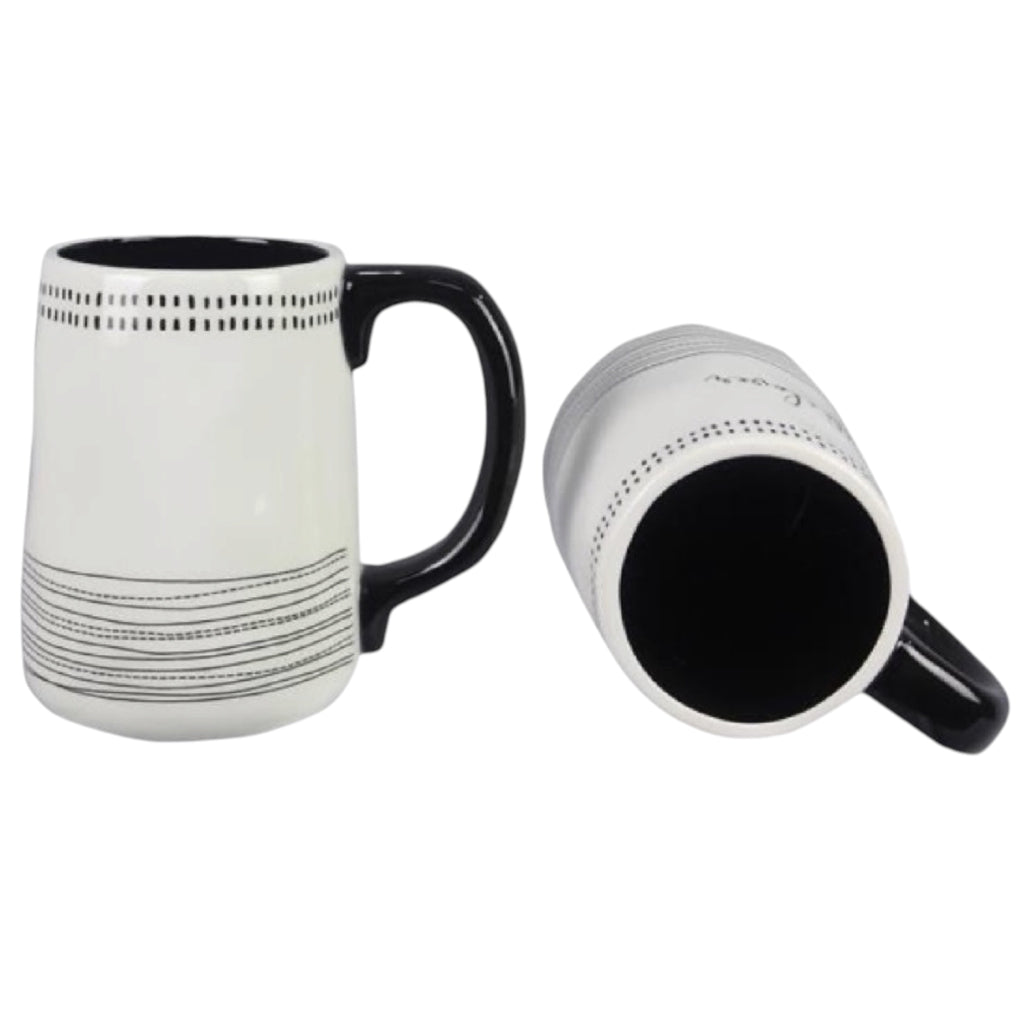 Ceramic Black and White Hashtag Mug