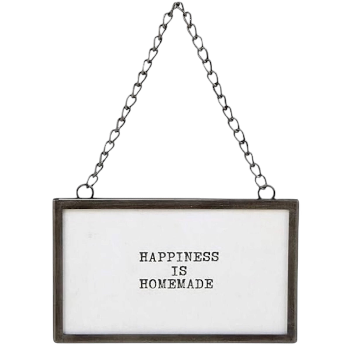 Happiness is homemade hanging frame