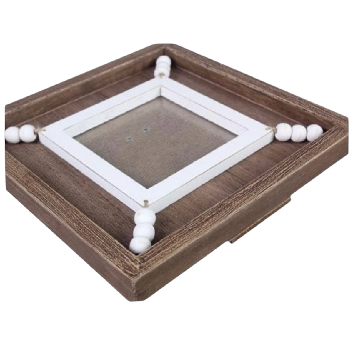 Wood 4x4 Frame with Blessing Beads