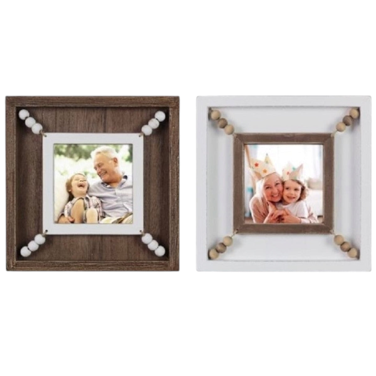 Wood 4x4 Frame with Blessing Beads