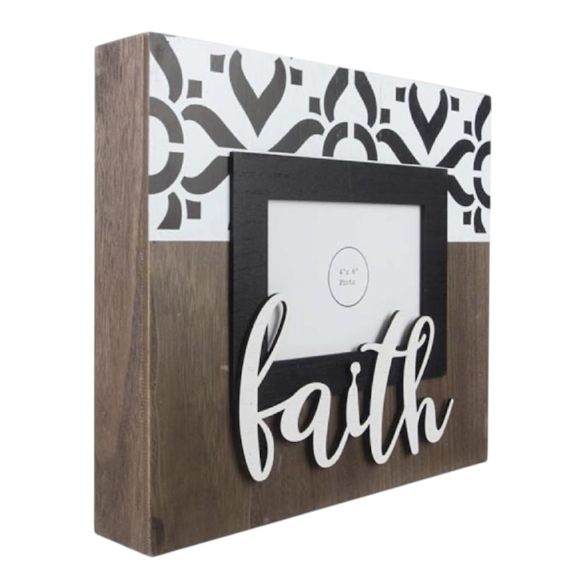 Wood 4x6 Photo Frame with Lift Letters