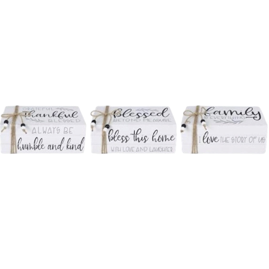 Wood Book Shaped Tabletop Sign