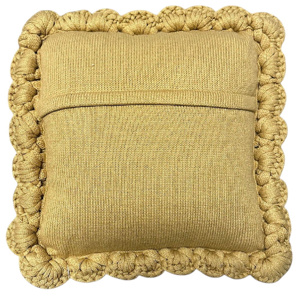 Chunky Knit Pillows-Yellow