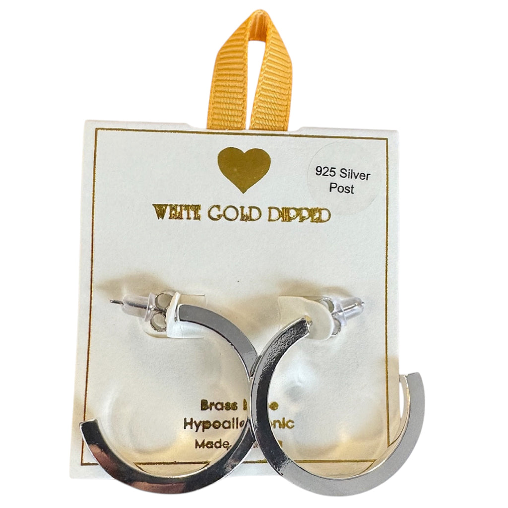Yellow Ribbon Square Hoop 14K Dipped