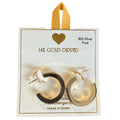 Yellow Ribbon Square Hoop 14K Dipped
