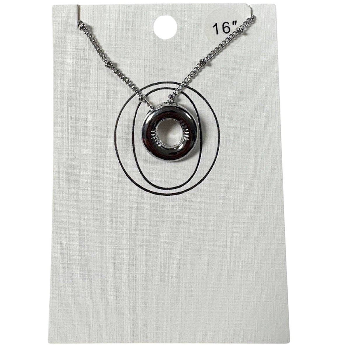 Silver Balloon Initial Necklace