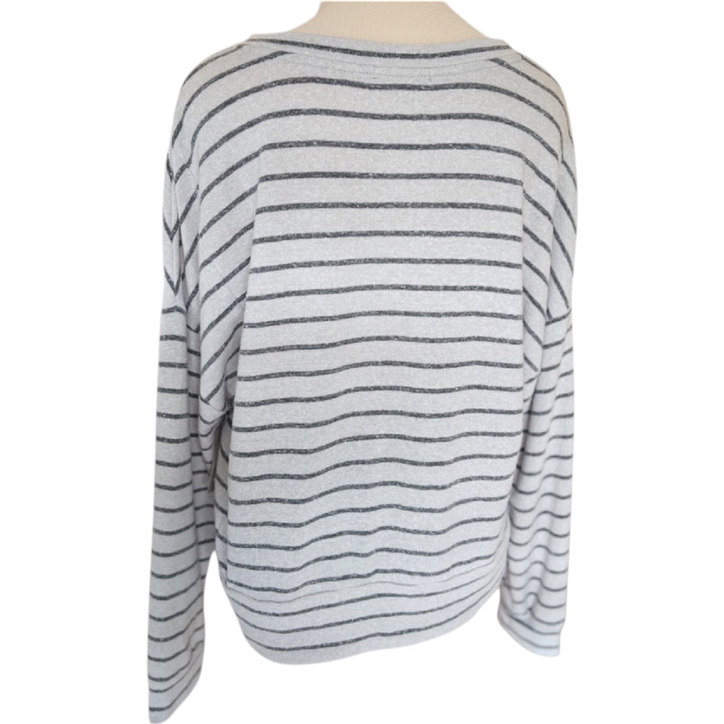 Z Supply Light Heather Gray Striped Skimmer Weekender Size M-RF