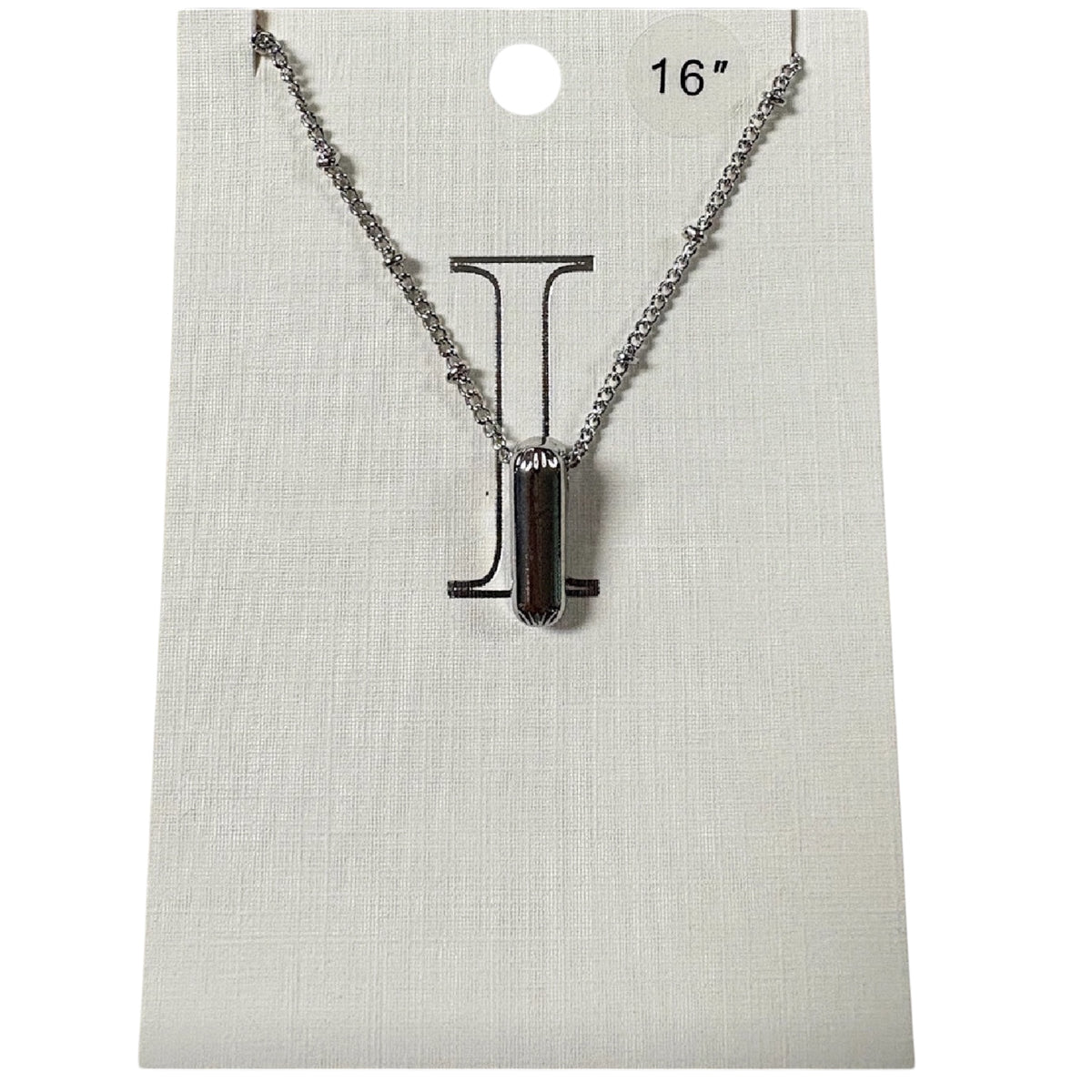 Silver Balloon Initial Necklace