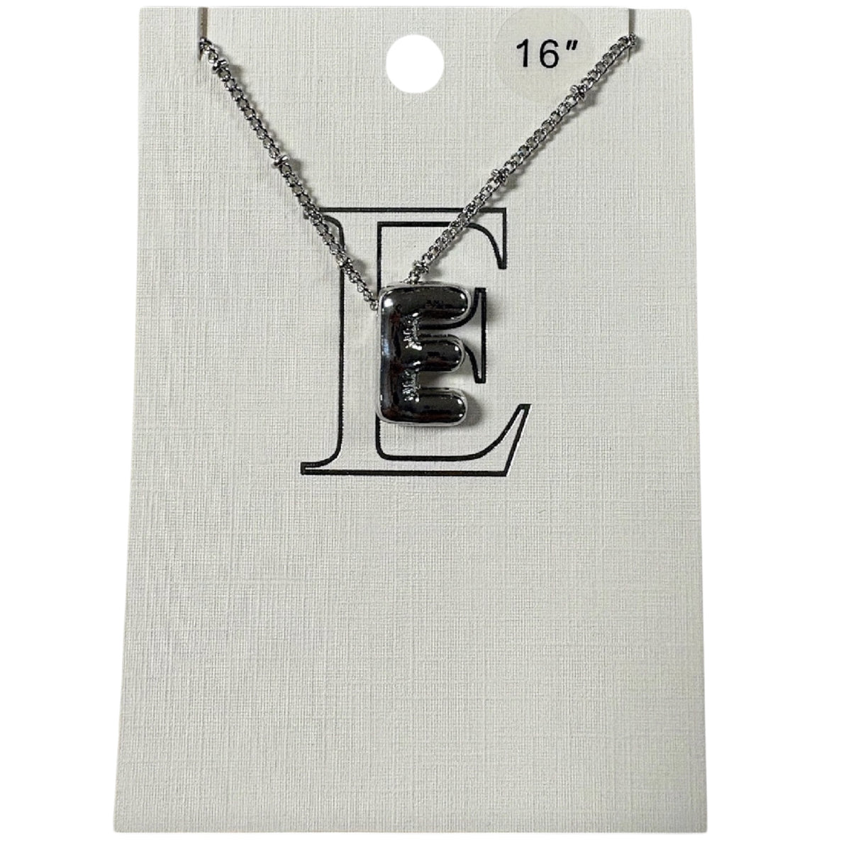 Silver Balloon Initial Necklace