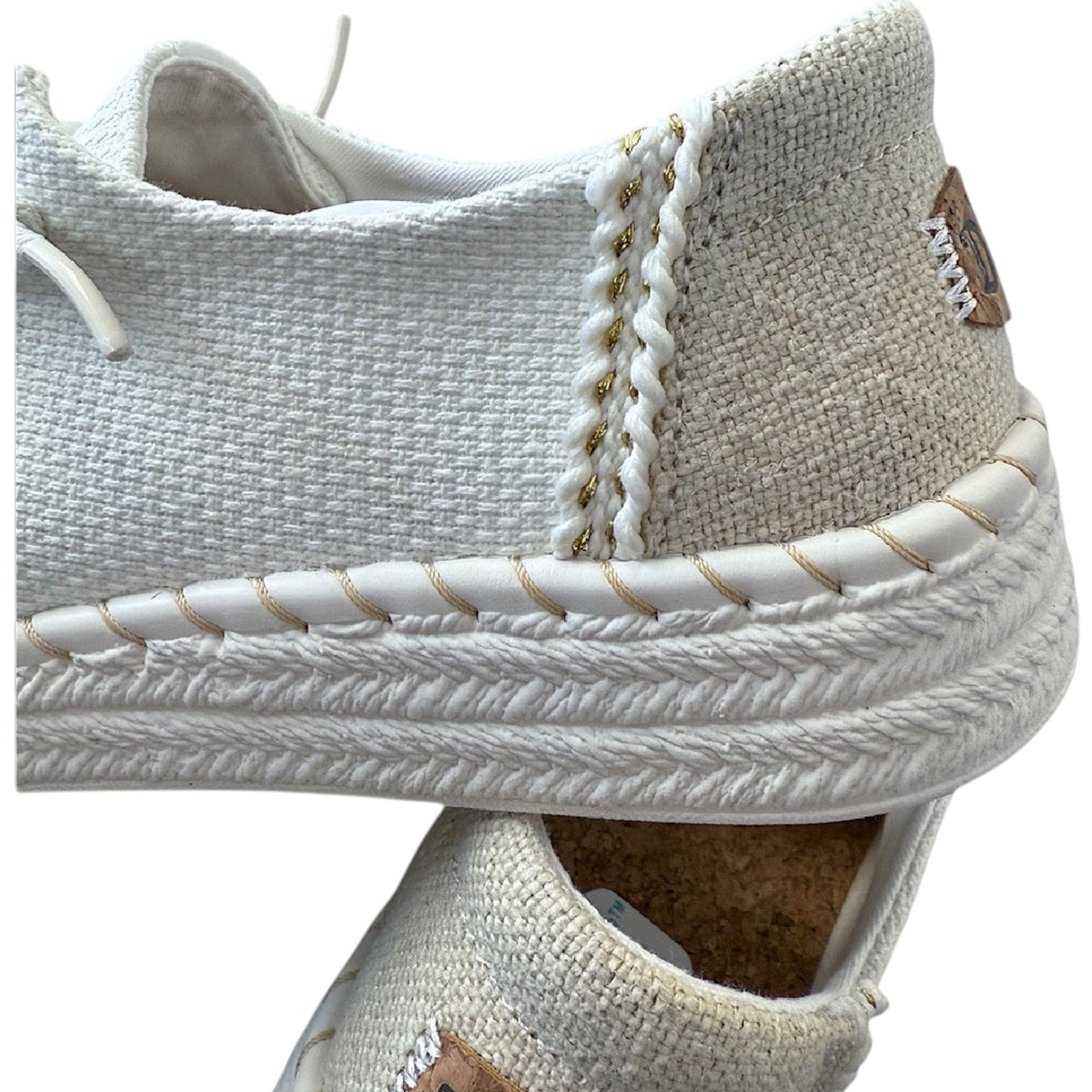 Hey Dude Wendy Espadrille Woven White Womens