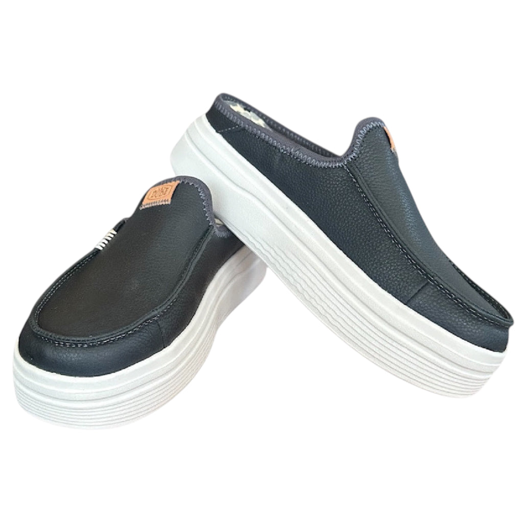 Hey Dude Austin Lift Leather Black