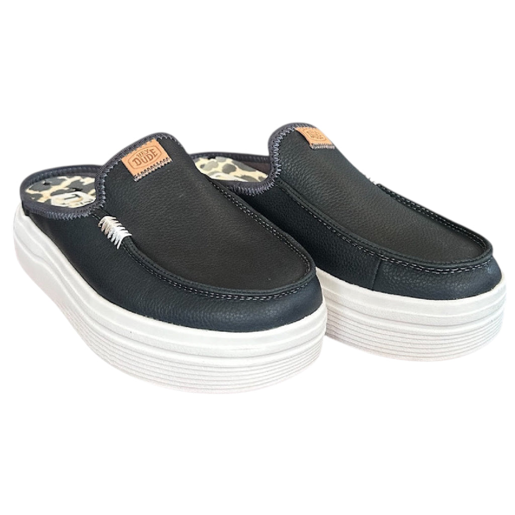 Hey Dude Austin Lift Leather Black