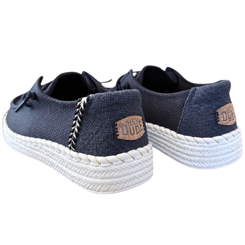 Hey Dude Wendy Espadrille Woven Black