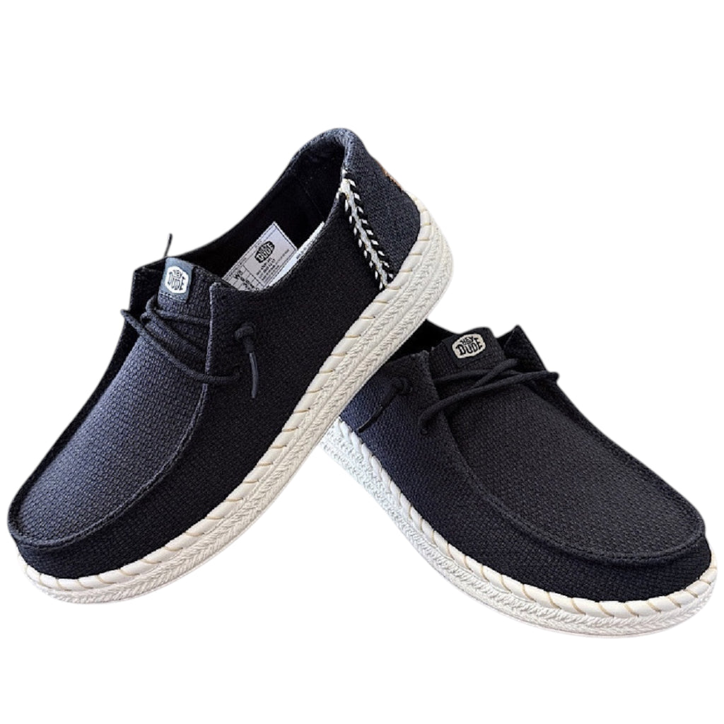 Hey Dude Wendy Espadrille Woven Black