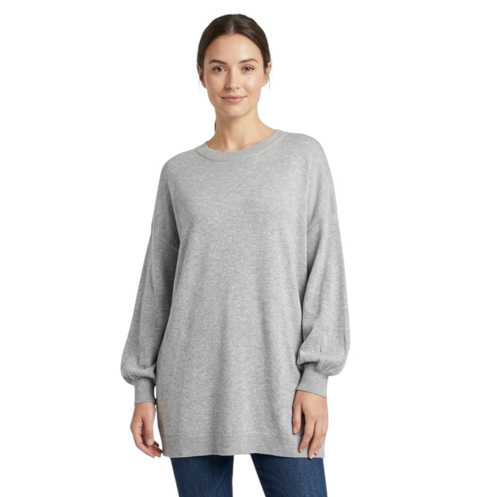 Balloon Sleeve Tunic Sweater