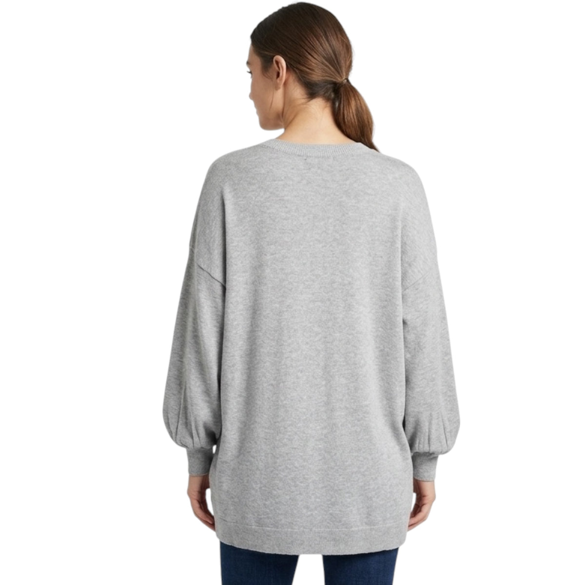 Balloon Sleeve Tunic Sweater