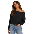 Black Off the Shoulder Sweatshirt