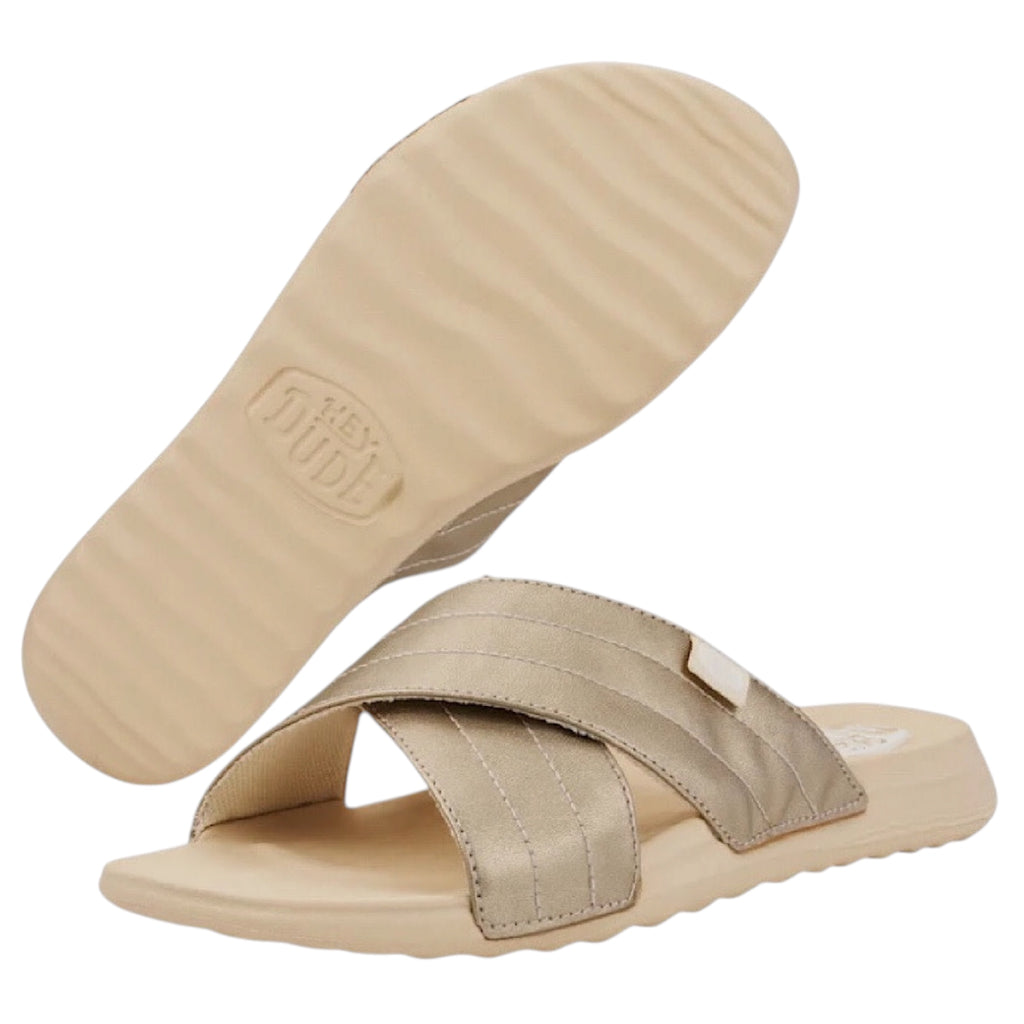 Hey Dude Christi Slide Distressed Metallic