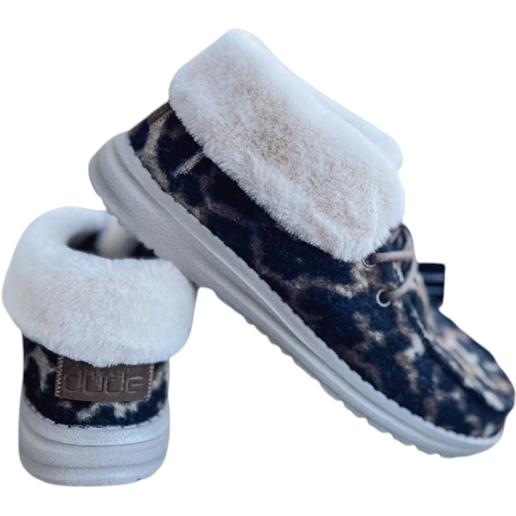 Hey Dude Britt Abstract Tan Leopard 