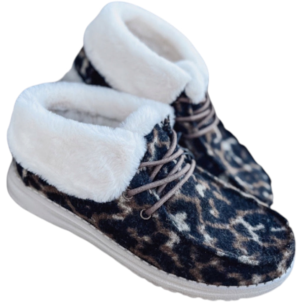 Hey Dude Britt Abstract Tan Leopard 