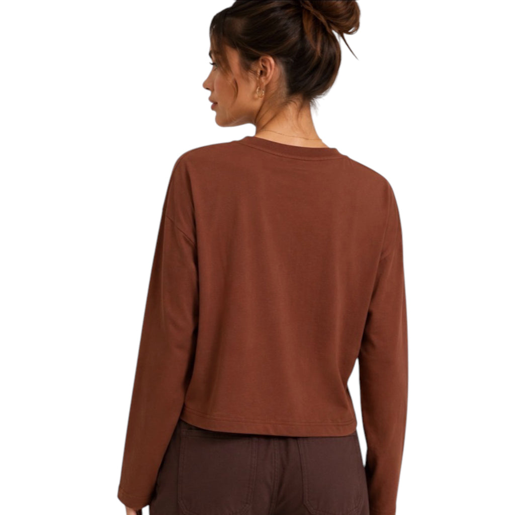 Chestnut Wide Long Sleeve T-Shirt