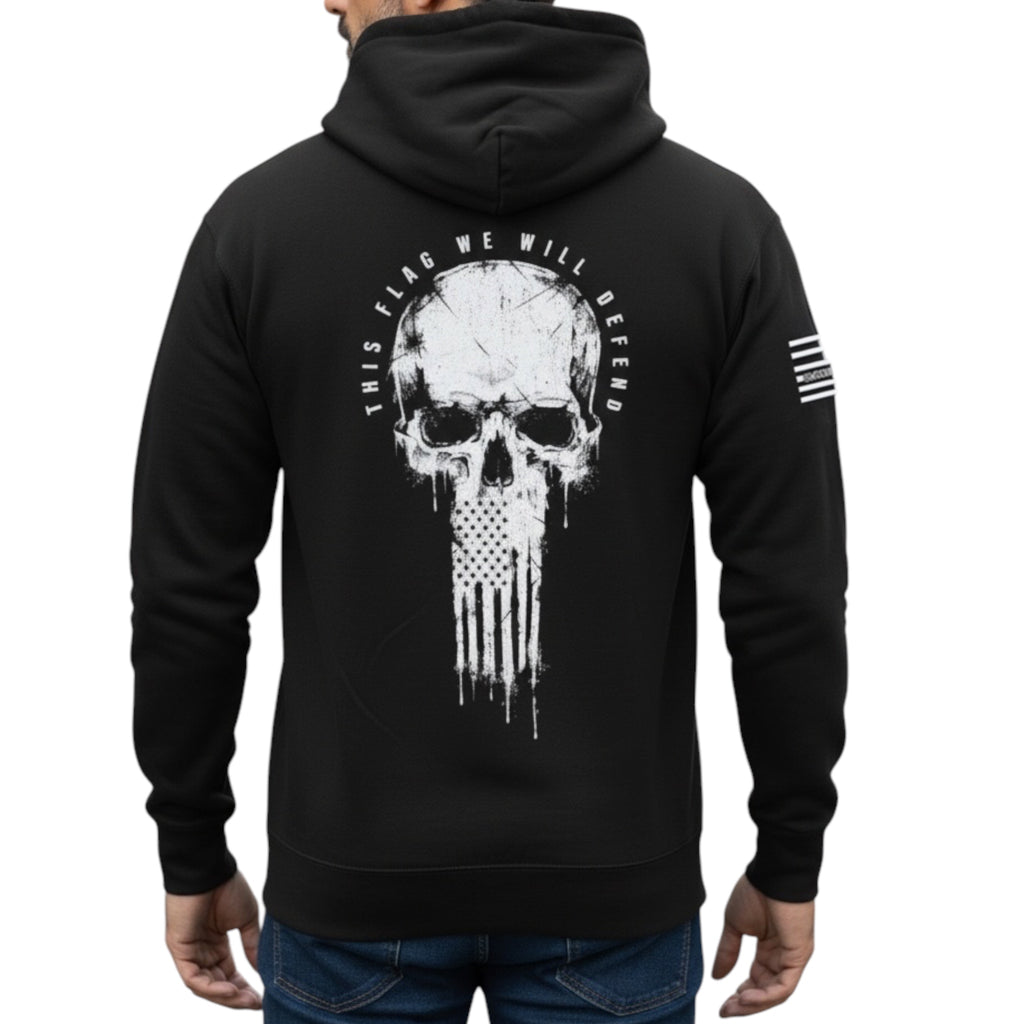 Oil Skull Po Hood-Black