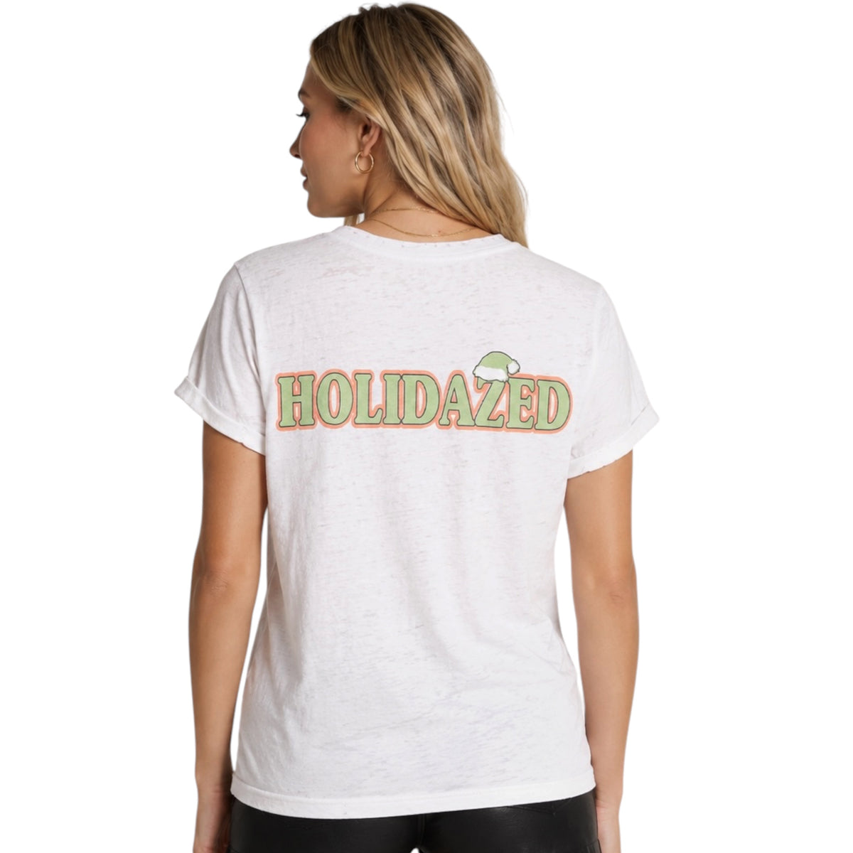 Holidazed Burnout Tee- White
