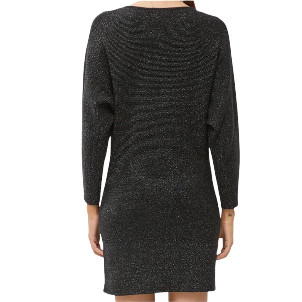 Black Lurex Sweater Dress