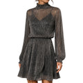 Silver Dress With Bow Tie