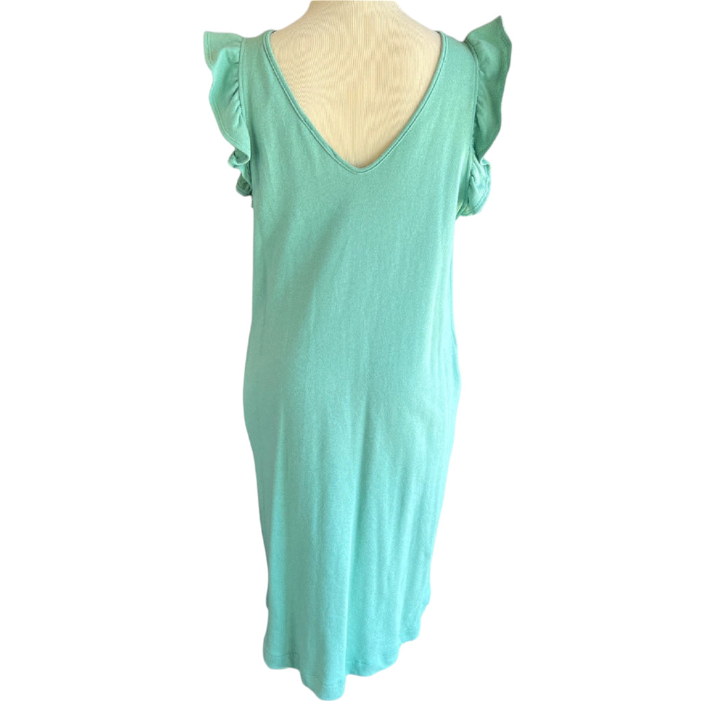 Ces Lemme Sage Ruffled Sleeve Dress Size L-RF