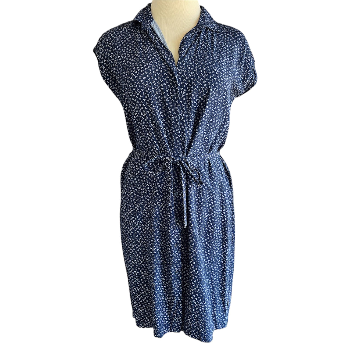 Old Navy Navy Printed Dress Size S-RF