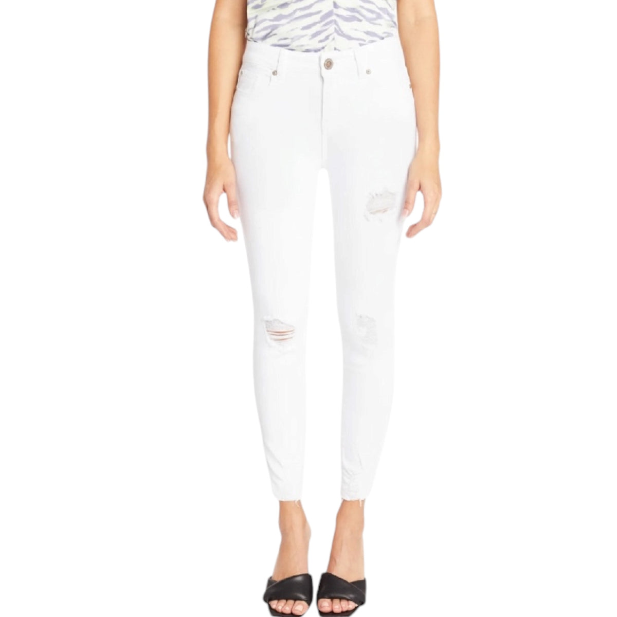 SPP11531 Sneak Peek H/R White Skinny Destressed Jean