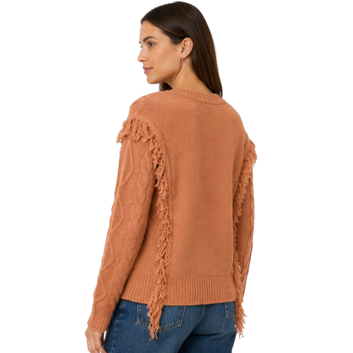 Rust Cable Knit Sweater
