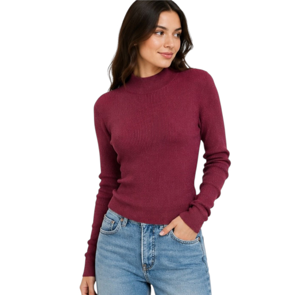 Sanctuary Burgundy Long Sleeve Top