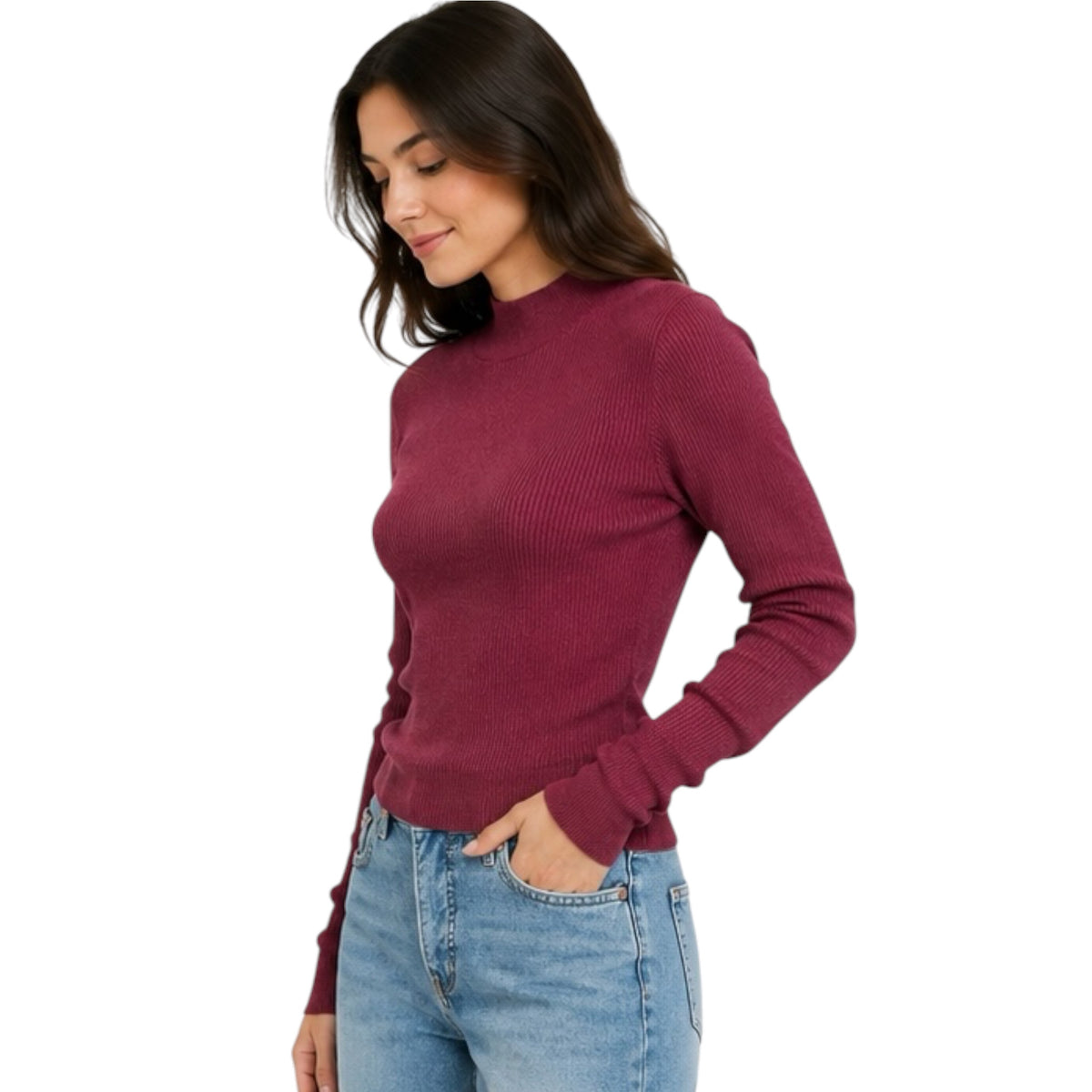 Sanctuary Burgundy Long Sleeve Top