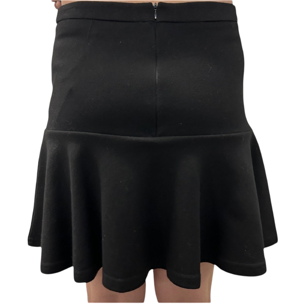 Black Half Flare Mini Skirt