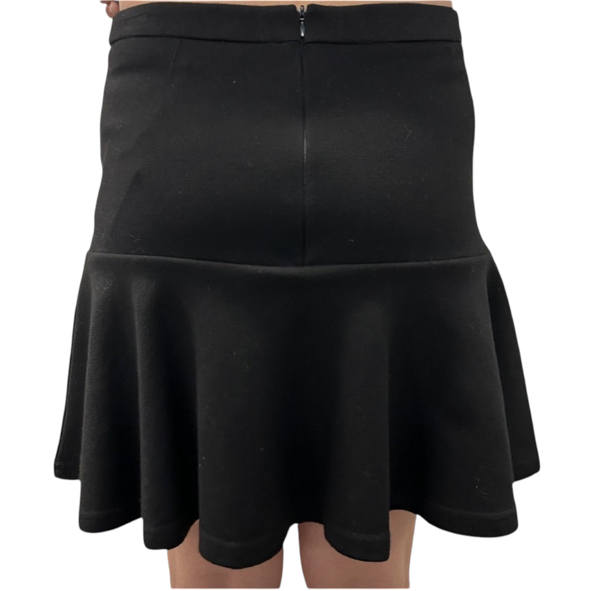 Black Half Flare Mini Skirt
